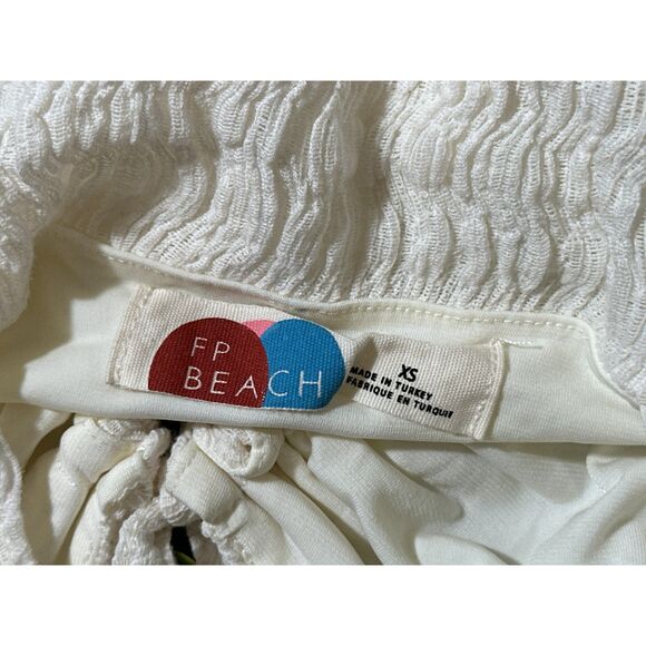 Free People Beach White Semi-Sheer Maxi Dress with Slit Size XS - Picture 4 of 8